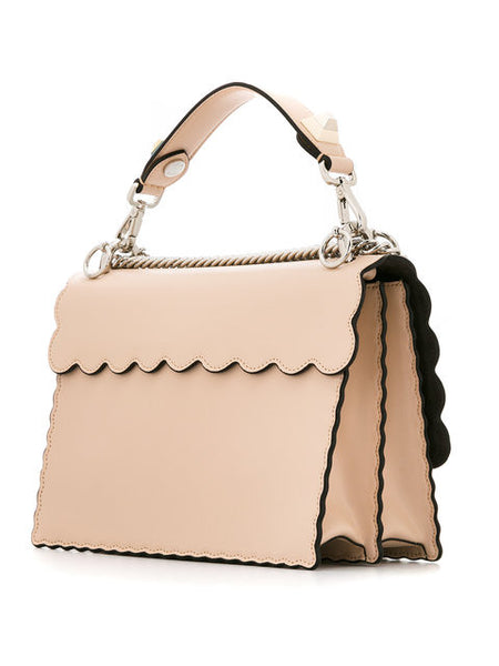 FENDI KAN U ショルダーバッグ グレージュ 新品未使用 Fendi Kan U Bag Small Brown in Calfskin Leather with Gold-tone - US