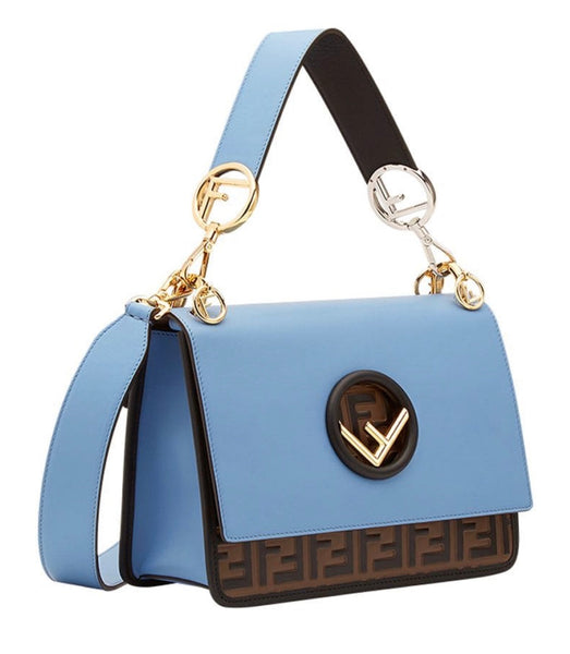 【関税＆送料込み】Fendi Shoulder Bags Fendi O'Lock Swing FF Logo Anthracite Gray Chenille Shoulder
