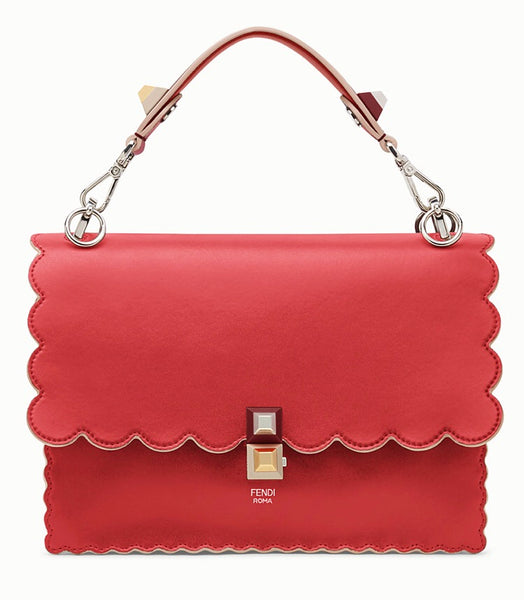 Fendi フェンディ Kan I M Lace Up Shoulder Bag Fendi - Kan I Blue Leather Lace-Up Bow Shoulder Bag