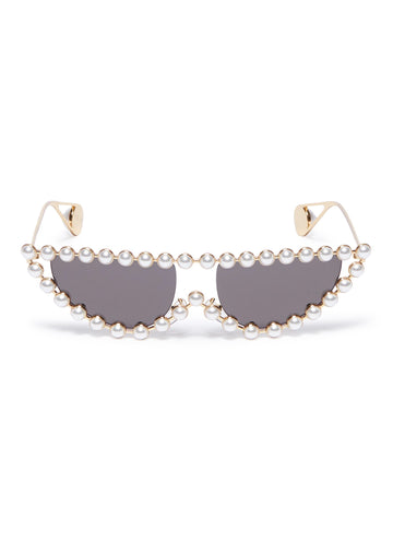 Gucci Pearl Frame Cat Eye Sunglasses - Luxury Next Season 