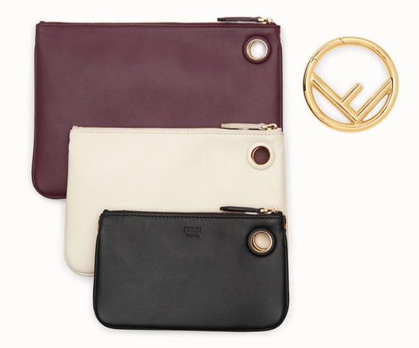 Fendi Triplette Zucca Pouch | Luxury Fashion Clothing and Accessories