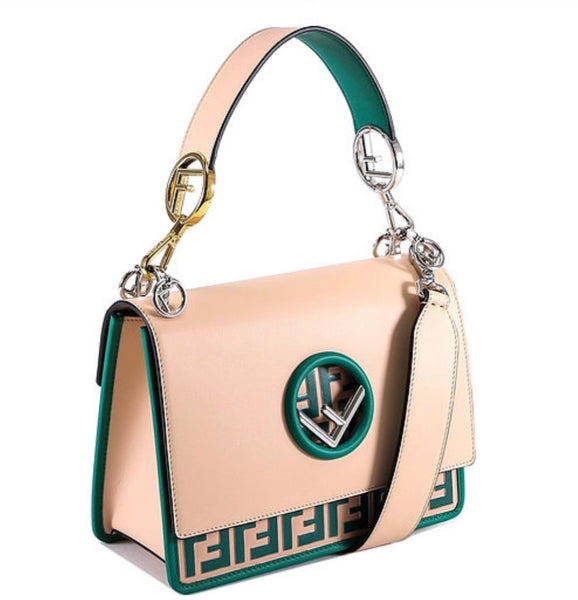 Fendi Multicolor FF Logo Embroidered Baguette | Consign of