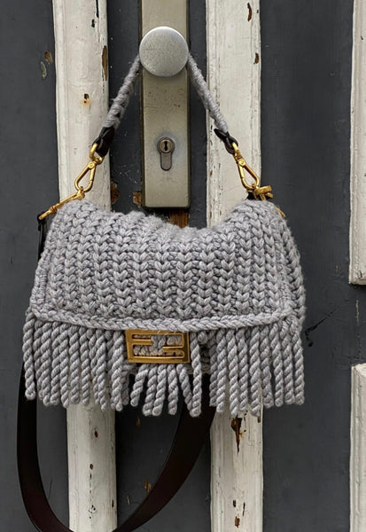 Fendi Knitted Fringe Baguette Bag | Luxury Fashion Clothing and 