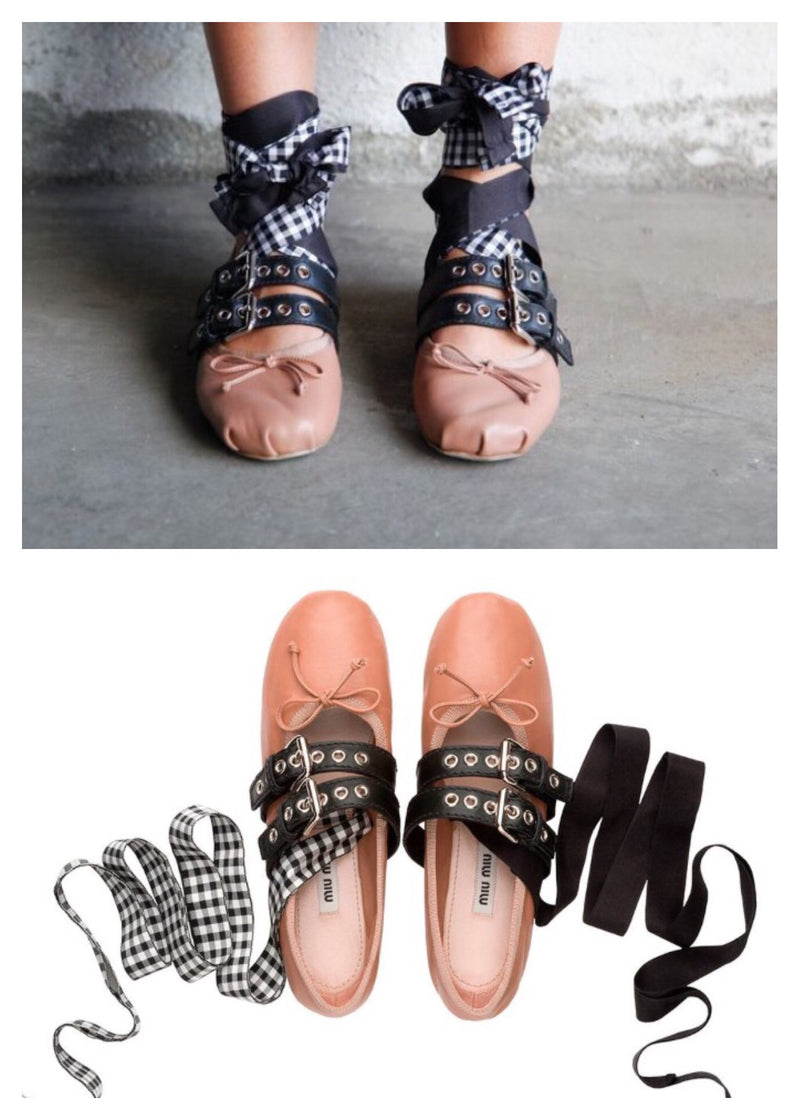 Miu Miu Rocker Ballerina Flat Shoes
