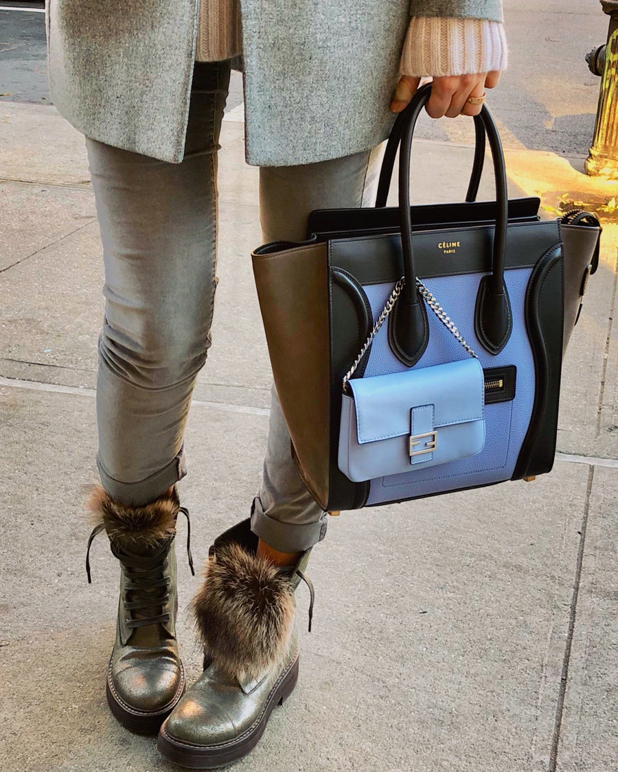 Celine micro 2025 luggage tricolor