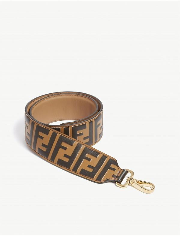 Fendi Double FF Logo Straps Authentic Designer Fashion Clothing and Accessories