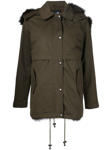 Jocelyn Green Fur Army Jacket - Luxury Next Season 