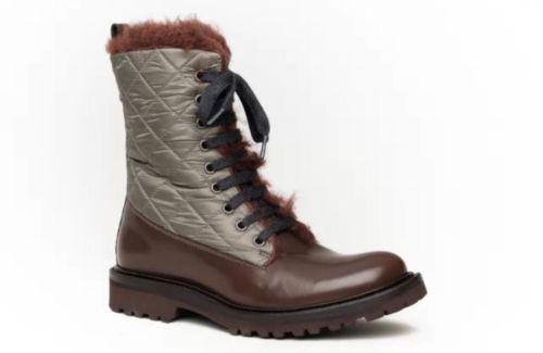 Brunello Cucinelli Leather Fur Boots - Luxury Next Season 