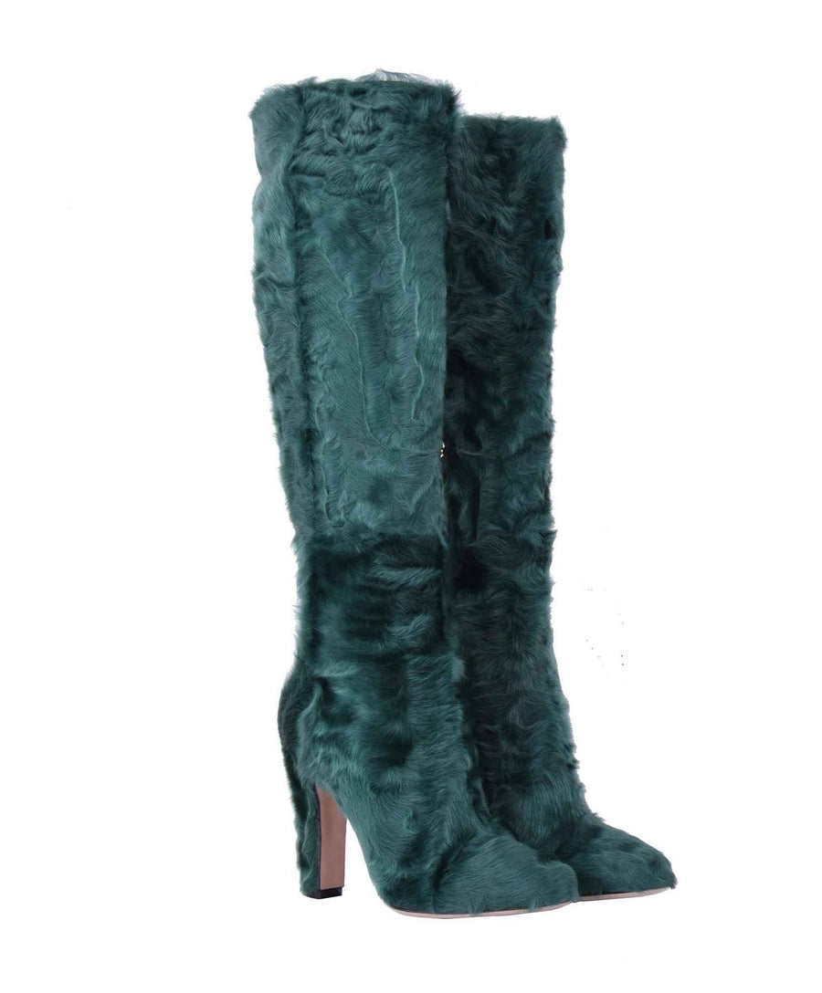 Dolce Gabbana Fur Karakul Vally Boots - Luxury Next Season 