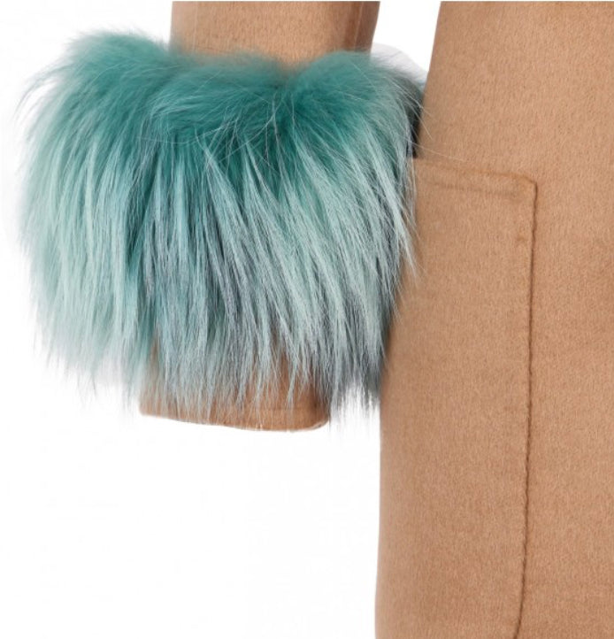 Prada Mink Fur Cuff Belted Wool Coat - Luxury Next Season 