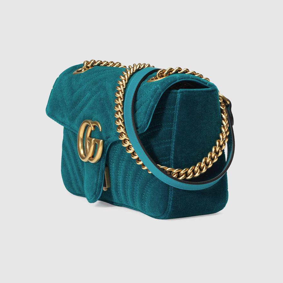 Gucci GG Marmont Mini Velvet Shoulder Bag - Luxury Next Season 