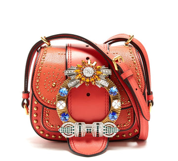 Miu Miu Coral Dalia Embellished Bag - Luxury Next Season 