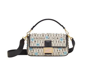 Fendi Baguette White Raffia Bag - Luxury Next Season 