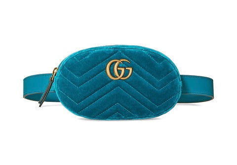 Blue Gucci GG Velvet Ophidia Belt Bag – Designer Revival