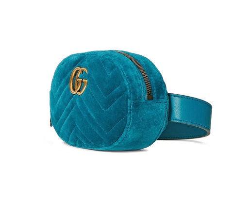 Gucci GG Marmont Matelasse Velvet Belt Bag - Luxury Next Season 