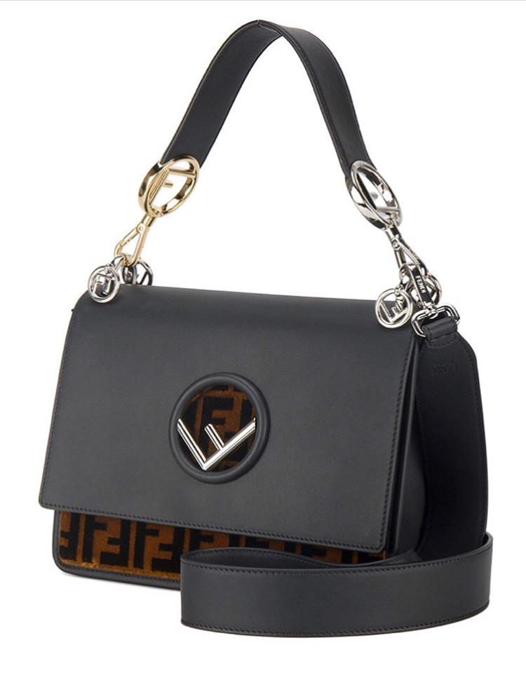 Fendi Kan I F Logo Velvet Bag - Luxury Next Season 