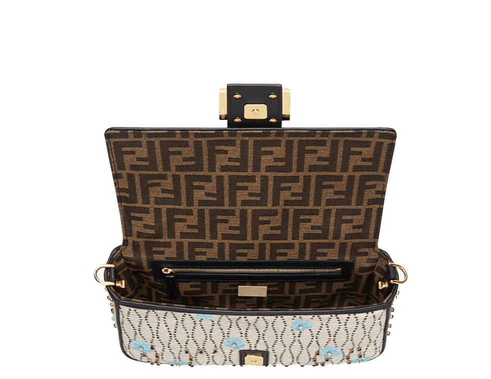 Fendi Baguette White Raffia Bag | Luxury Fashion Clothing