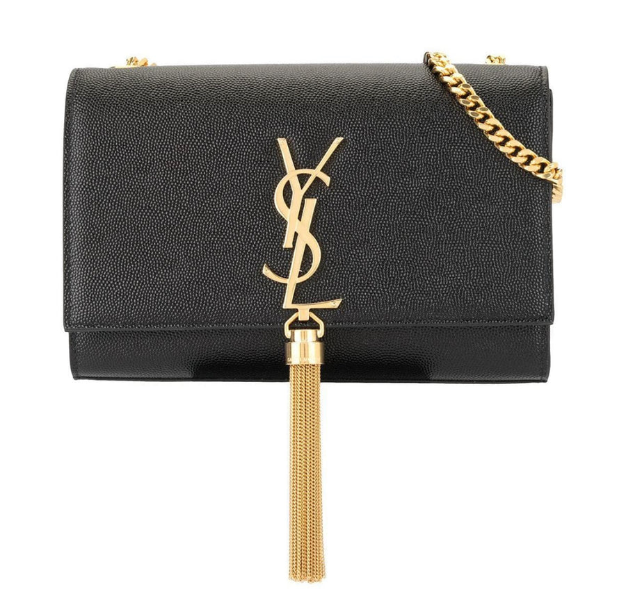 Saint Laurent Women's Small Kate Monogram Leather Chain Shoulder