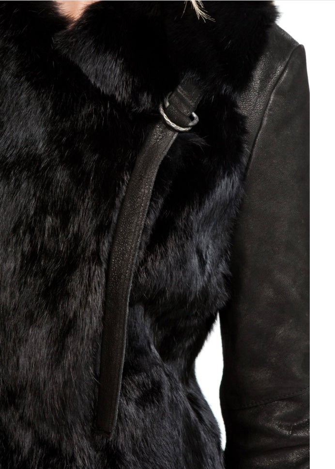 Helmut lang shearling coat online