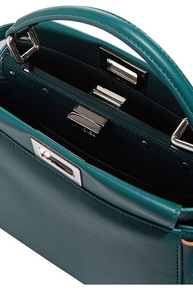 Fendi Wave Medium Peekaboo Teal Blue Bag - Luxury Next Season 