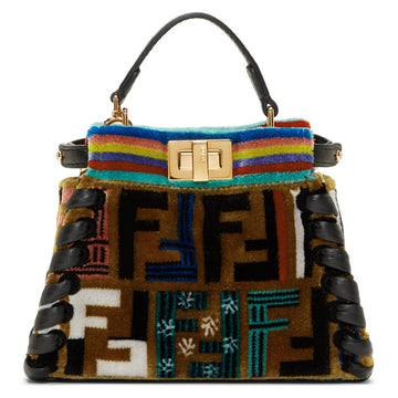 Fendi FF Velvet Whipstitch Micro Peekaboo Bag - Luxury Next Season 