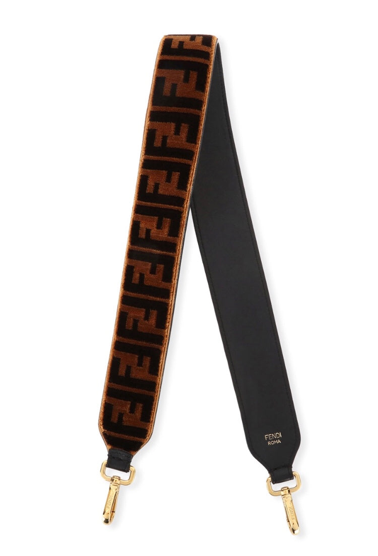 Fendi Zucca Pattern Velvet Straps - Luxury Next Season 