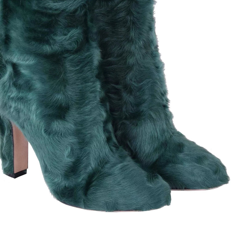 Dolce Gabbana Fur Karakul Vally Boots - Luxury Next Season 