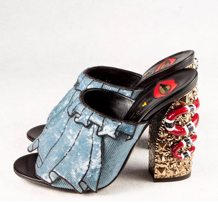 Gucci Owen Coral Sequin Sandals - Luxury Next Season 