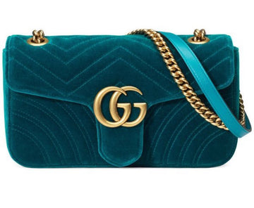 Gucci GG Marmont Mini Velvet Shoulder Bag - Luxury Next Season 