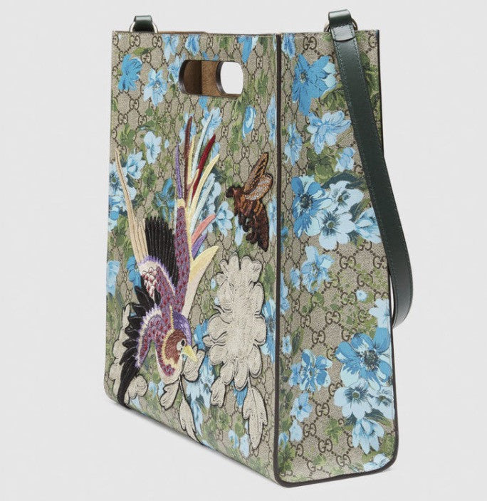 Gucci Linea C Blooms Print XL Tote | Luxury Fashion Clothing and