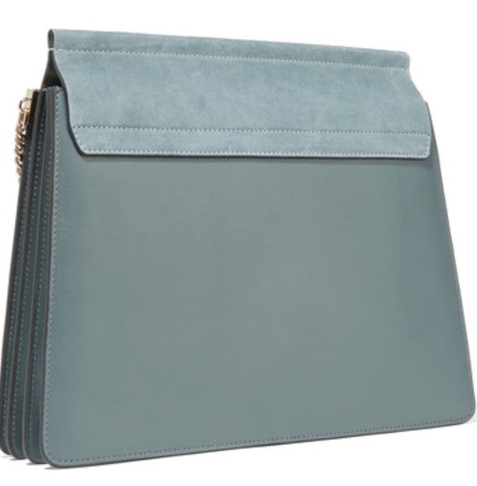 Chloe Blue Leather Small Faye Shoulder Bag - Yoogi's Closet