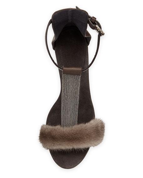 Brunello Cucinelli Fur Sandals - Luxury Next Season 