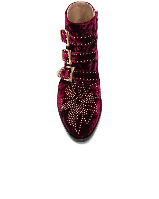 Chloe Susanna Velvet Boots - Luxury Next Season 