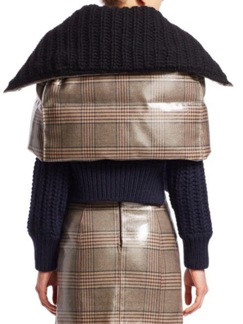 Fendi Plaid Puffer Caplet - Luxury Next Season 