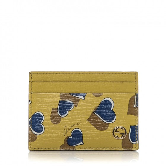 Gucci Heart Printed Interlocking GG Card Case - Luxury Next Season 