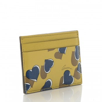 Gucci Heart Printed Interlocking GG Card Case - Luxury Next Season 