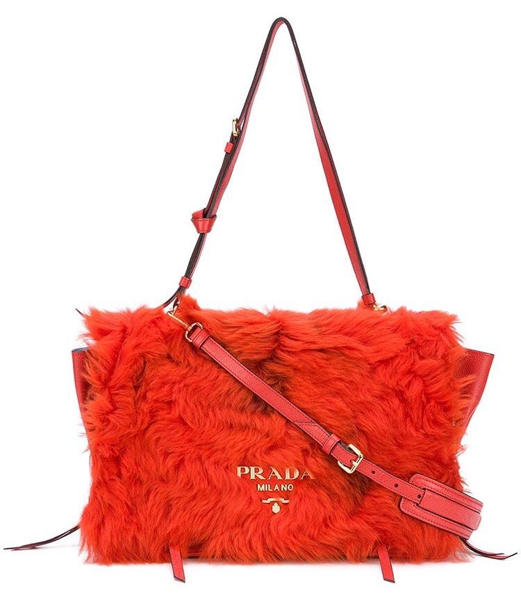 prada fur bag