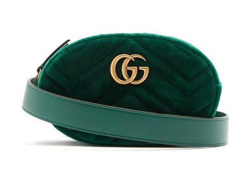 Gucci GG Marmont Matelasse Velvet Belt Bag - Luxury Next Season 