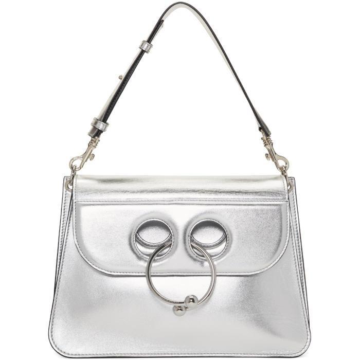 JW Anderson Medium Silver Pierce Bag Luxury Fashion Clothing and