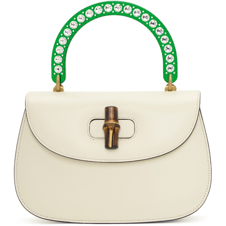 Gucci white hotsell bamboo bag