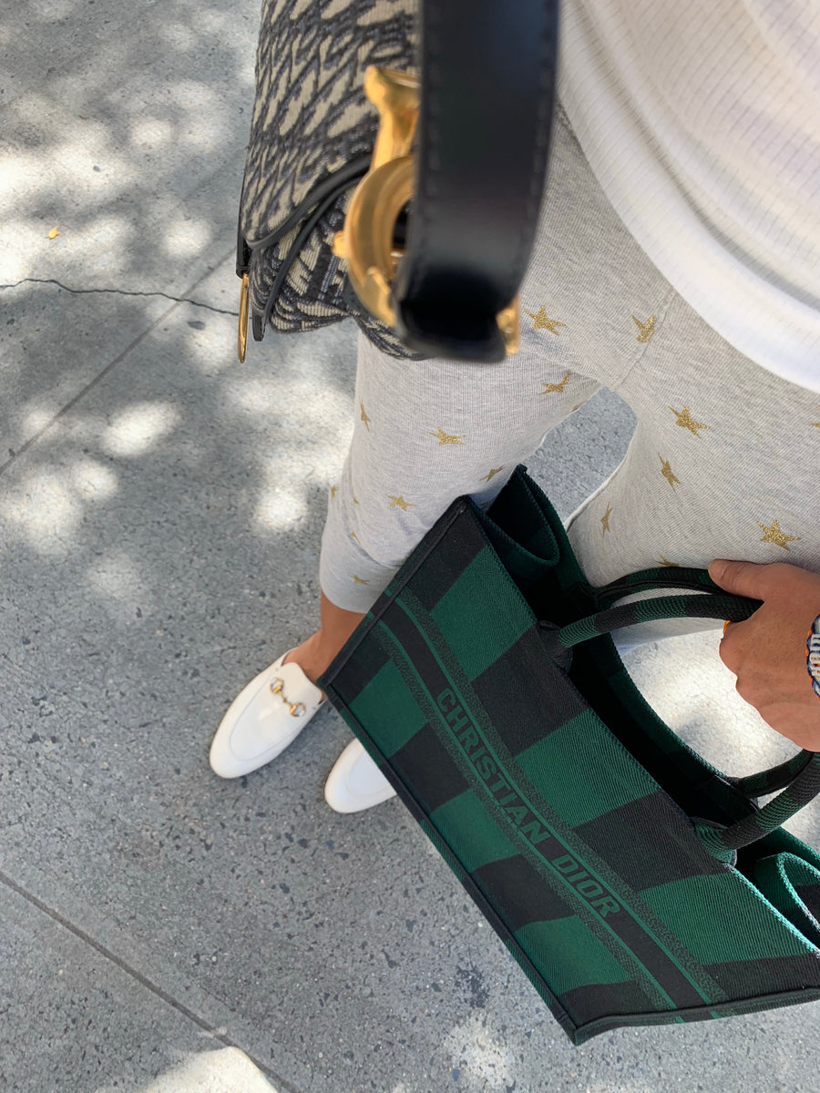 Dior Book Tote - Green Check - Luxury Next Season 