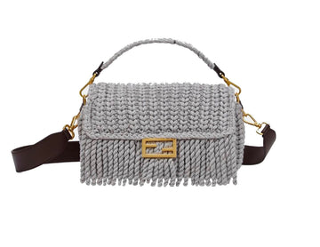 Fendi Knitted Fringe Baguette Bag - Luxury Next Season 