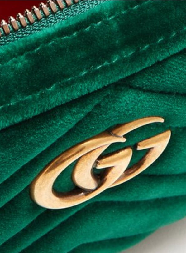 Gucci GG Marmont Matelasse Velvet Belt Bag - Luxury Next Season 