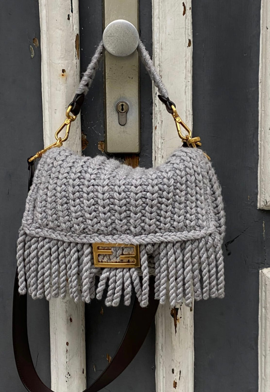 Fendi Knitted Fringe Baguette Bag - Luxury Next Season 