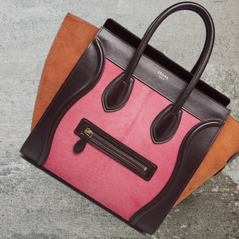 Celine Micro Tricolor Ponytail Bag Luxury Fashion Clothing and