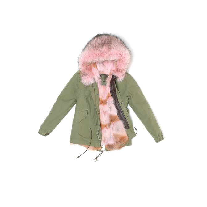 Mr and Mrs Italy Coyote Pink Mini Parka - Luxury Next Season 